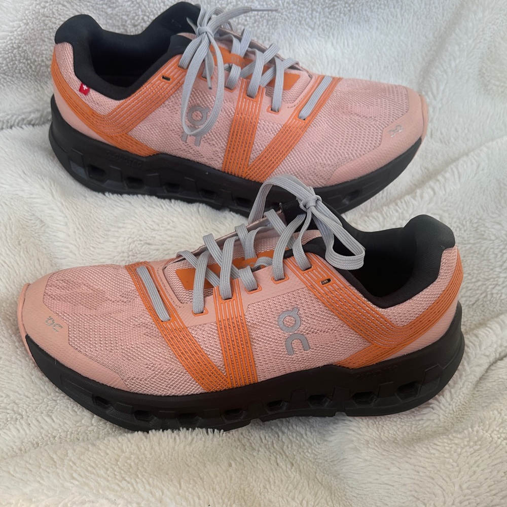 On Running Women's Athletic Shoes in Pink and Orange